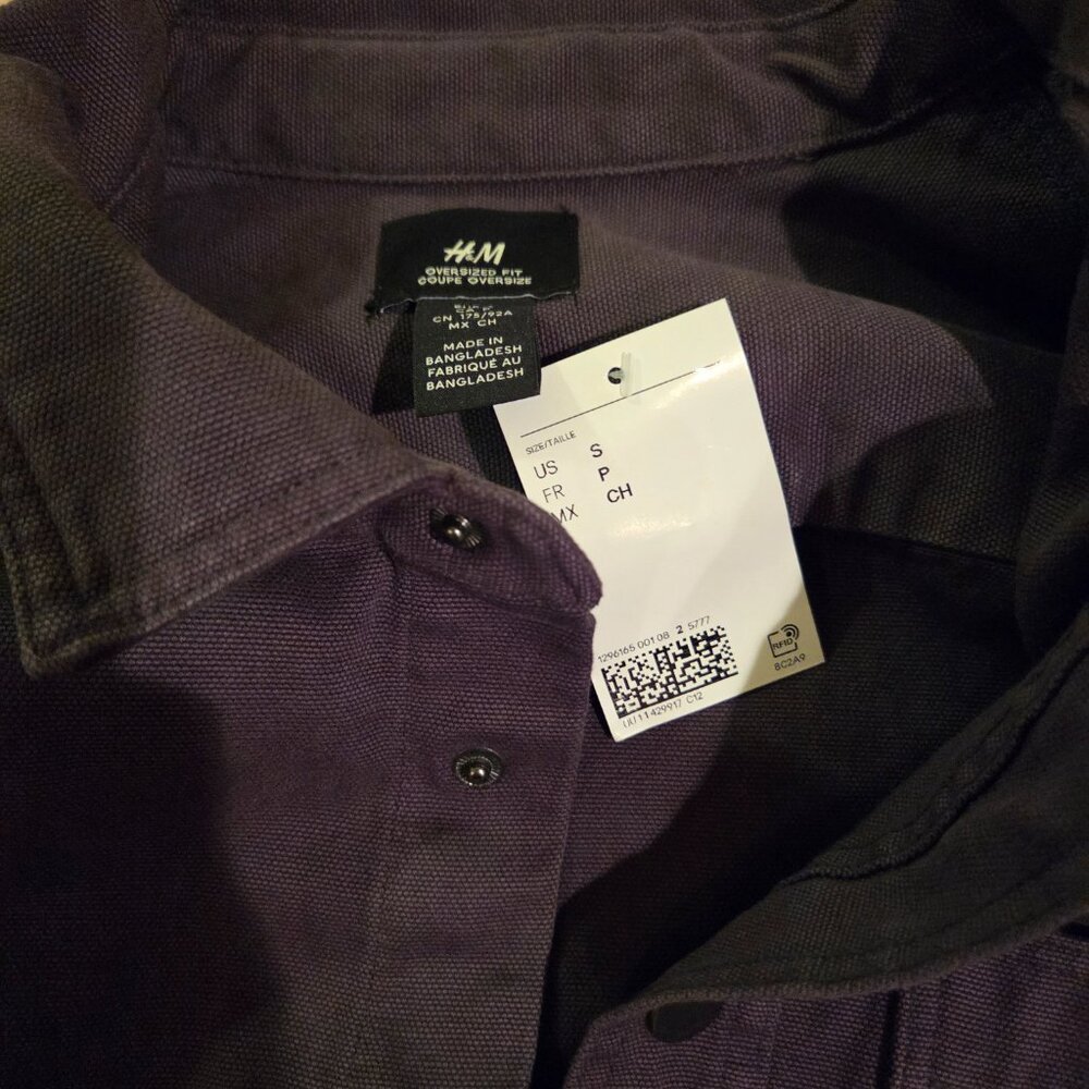 NWT H&M Men's Workwear Canvas Overshirt - Picture 2 of 4